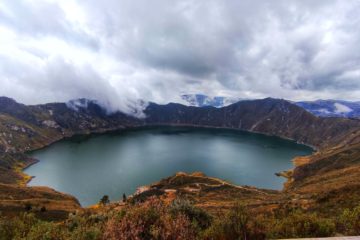 quilotoa lake in ecuador